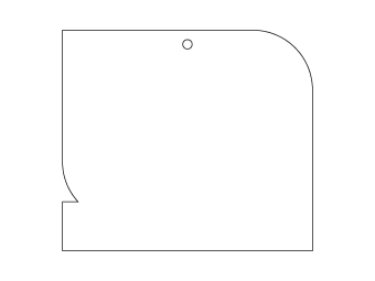 Ambientador coche forma cuadrada personalizado, dimensiones H: 70.65mm, L: 80.0mm.